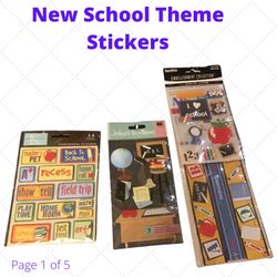 New school themed Stickers All For $10, Perfect For Scrapbooking, Arts And Crafts