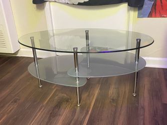Glass coffee table w shelving