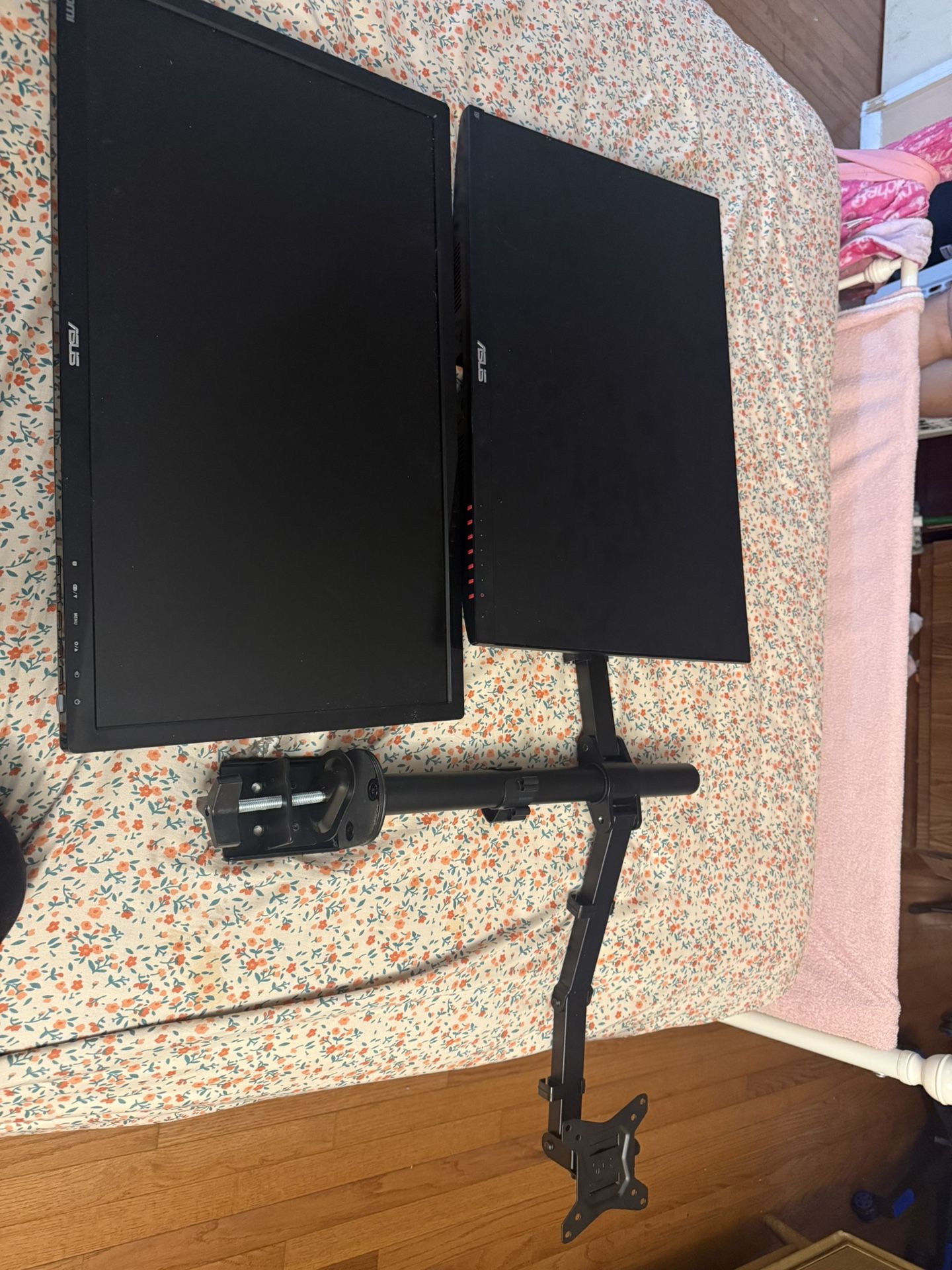 2 Monitors With Dual Monitor Stand Only