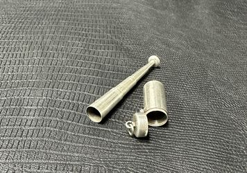 Sterling Silver Scope Telescoping Cigarette Holder Canister Vial Necklace