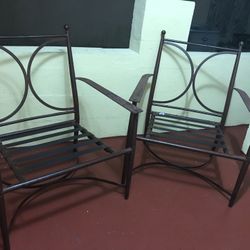 2 Metal Chairs