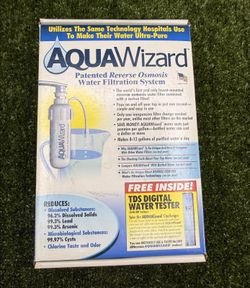 AQUAWizard Reverse Osmosis Faucet Water Filter System TDS-1 Tester Open Box