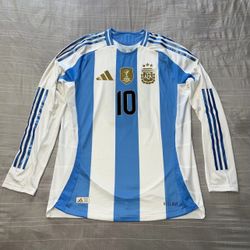 Argentina 24/25 Home Adidas HeatRdy LongSleeve Messi Authentic Jersey SzL IP8383