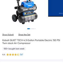 Kobalt QUIET TECH 4.3-Gallon Portable Electric