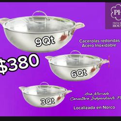 Princess House Cacerola Redonda 9 6 3 Qt