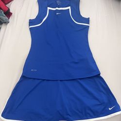 Blue Nike Athletic Top And Skirt 