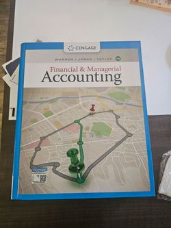 Warren/Jones/Tayler’s FINANCIAL AND MANAGERIAL ACCOUNTING, 15E