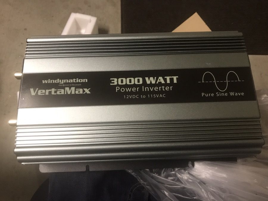 VertaMax PURE SINE WAVE 3000 Watt (6000W Surge) 12V Power Inverter DC to AC Power (1/0 Cables + Remote Control Switch + ANL Fuse)