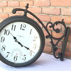Howard Miller Clock Outdoor Clock 2 Sided Indoor Outdoor Clock by Howard Miller