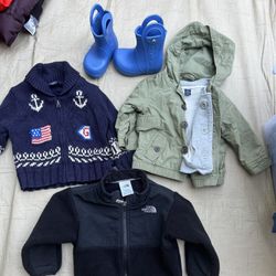 The North Face, Gap, Jackets, Sweater And Crocs Boots 6-12 Months 