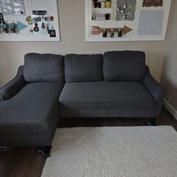 Convertible Sofa: 83" L X 54" D X 33" H