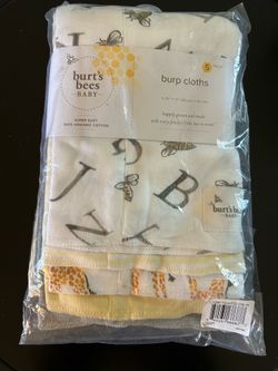 Burt’s Bees burp cloths