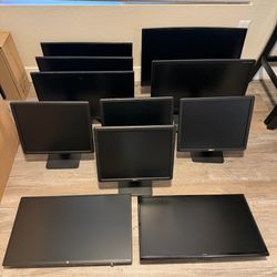 11 Samsung HP Dell ONN Monitors Read Description For Size and Models Buying them all