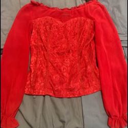 Red Gothic Blouse