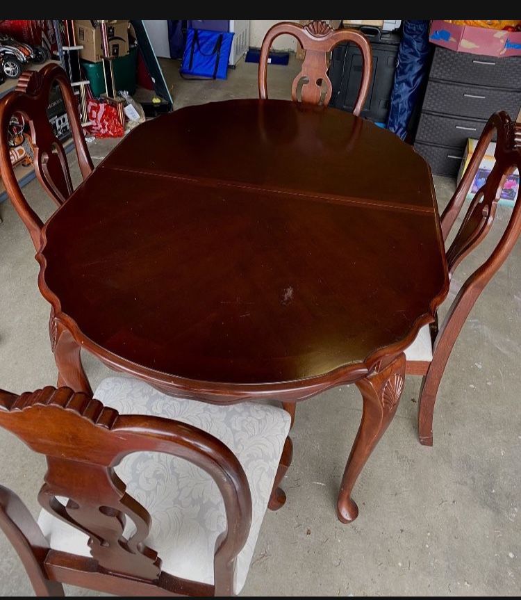 Beautiful and Sturdy Cherrywood Formal dining table and chairs