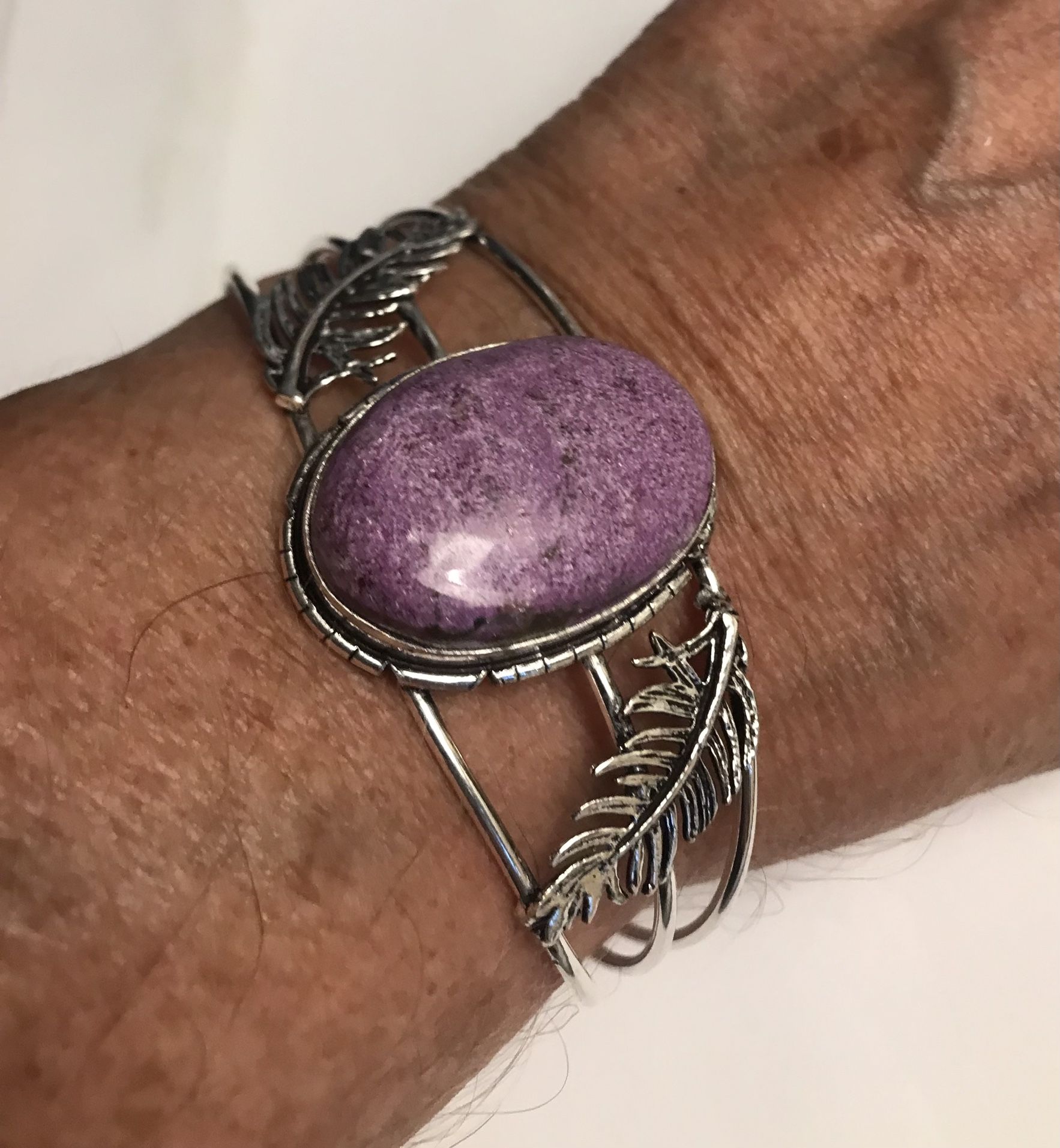 Purpurite 925 Sterling Silver Cuff Bracelet