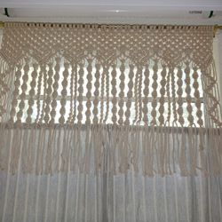 Macrame Window Valance 