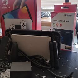 Nintendo Switch OLED (Zelda BOTW Edition) With Cooler Fan + 1TB Micro SD 