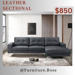 Leather Sectional Sofa With Chaise