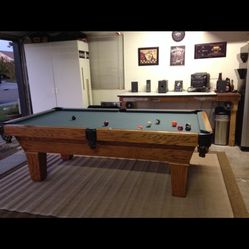 Pool Table - Full Size  - with Cover & Accessories 