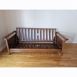 Strata Warm Cherry Double Futon Frame with arms