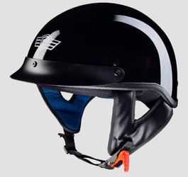 AHR Half Face Motorcycle Helmet DOT Approved Half Helmet for Motorbike Cruiser Chopper,  XL