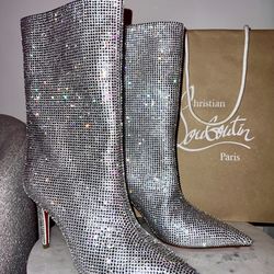 Christian Louboutin Crystal Boots EU 38 US 8