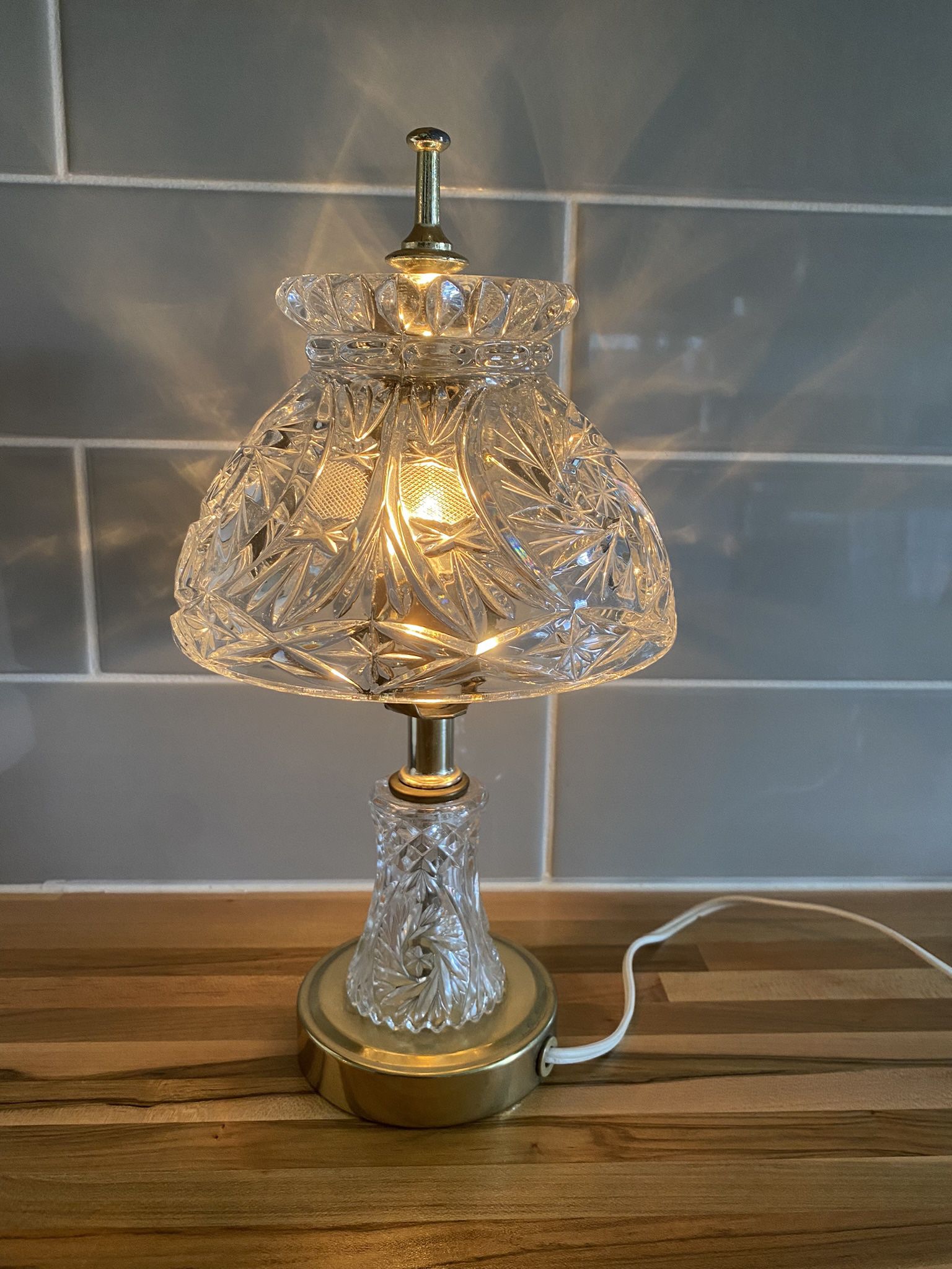 Vintage crystal lamp