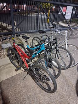 Lot of 5 Used Bicycles – Huffy, Raleigh, Specialized