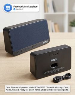 Onn Bluetooth Speaker with Charging Cable