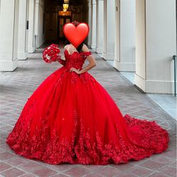 Beautiful Red Quinceanera Dress