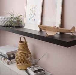 Ikea “Lack” Wall Shelf (Brown-black color)