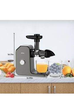 Whall Slow Juicer, Masticating Juicer, Celery Juicer Machines, Cold Press Juicer Machines Vegetable and Fruit, Juicers with Quiet Motor