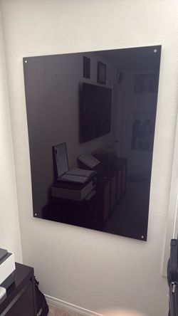 Black Glass Dry Erase Board