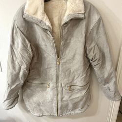 Leather Coat Double Sided Size L/XL