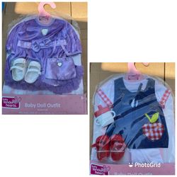 New Baby Tender Hearts Doll Outfit Fits 15”-16” Dolls $12 each