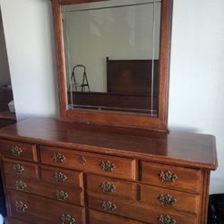 DRESSER With Mirror, and 2 Night Stands 