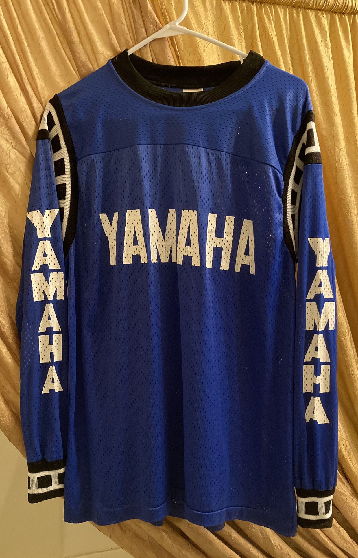 Vintage YAMAHA Mesh Long Sleeve Shirt- Motorcycle Collectible Shirt- Large- One Owner! Super Clean!!