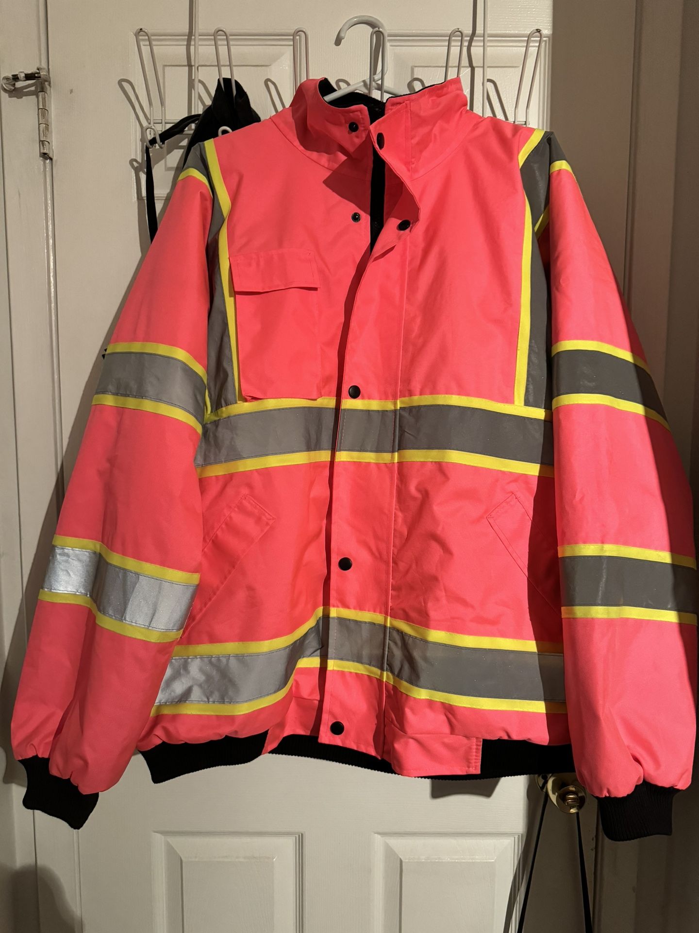 ANSI 3 Safety Pink Bomber Jacket XL OBO