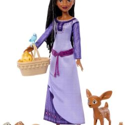 Disney Wish Woodland Animals of Rosas Surprise Set Girls Toy Barbie Doll Lady deer Dress Princess