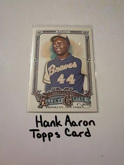 Hank Aaron Atlanta Braves Hall of Fame Outfielder Topps Card.