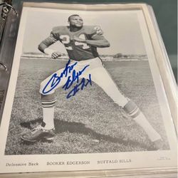 Buffalo Bills Booker Edgerson Signed 8x10 