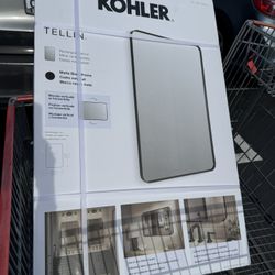 Kohler Rectangular Bathroom Mirror – Brand New (Matte Black Frame)