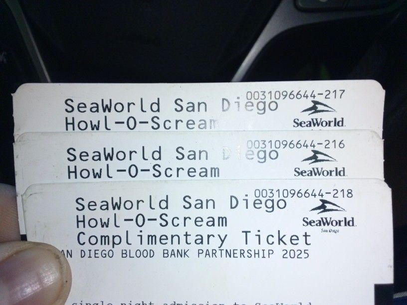 Three Hollow Scream Tickets SeaWorld San Diego
