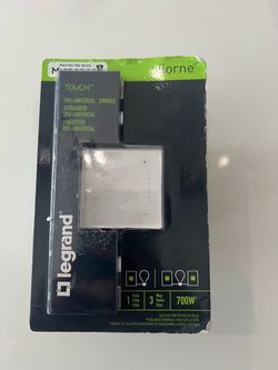 Legrand adorne Touch 700W Tru-Universal Tap Dimmer with Microban for All Dimmable Bulbs, 3-Way/1-Pole, White (New)