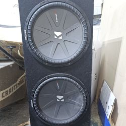 15" Kicker Subwoofers Comps WITH Amps And Mid Range Speakers!!