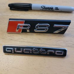 Audi RS7 Quattro Lettering Emblem Badge