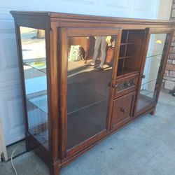 Lighted Cabinet With Removable  Wine Rack