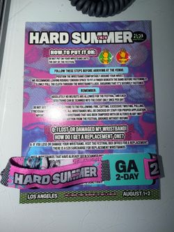 Hard Summer 2-Day GA Wristband