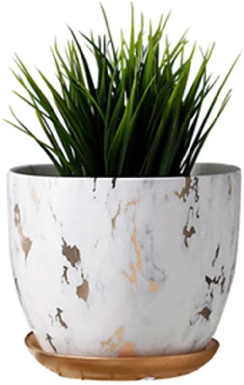 Marble plant pot 6”